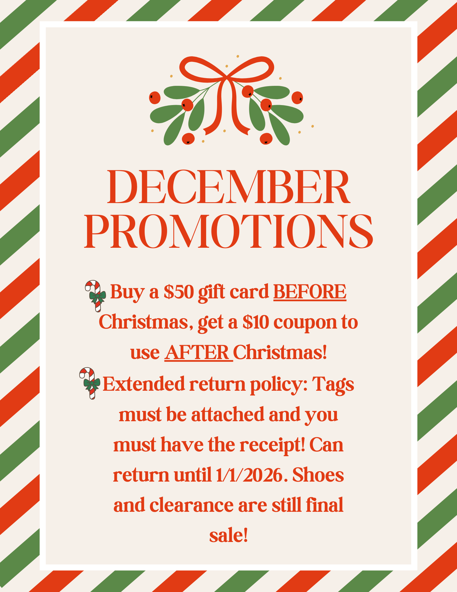 December Promotions